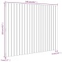 Wandbett-Kopfteil aus massivem Kiefernholz, 140 x 3 x 110 cm von vidaXL, Kopf- und Fußteile - Ref: Foro24-824968, Preis: 87,6...