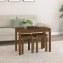 Stapeltische 3 Stück massives Kiefernholz honigbraun von vidaXL, Seitentische - Ref: Foro24-824981, Preis: 57,41 €, Rabatt: %