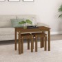 Stapeltische 3 Stück massives Kiefernholz honigbraun von vidaXL, Seitentische - Ref: Foro24-824981, Preis: 57,41 €, Rabatt: %