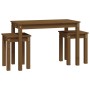 Stapeltische 3 Stück massives Kiefernholz honigbraun von vidaXL, Seitentische - Ref: Foro24-824981, Preis: 57,41 €, Rabatt: %