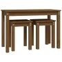Stapeltische 3 Stück massives Kiefernholz honigbraun von vidaXL, Seitentische - Ref: Foro24-824981, Preis: 57,41 €, Rabatt: %