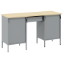 Armario de trabajo con cajón 3 pcs Negro 150 x 55 x 85 cm