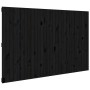 Wandbett-Kopfteil aus massivem schwarzem Kiefernholz, 185 x 3 x 110 cm von vidaXL, Kopf- und Fußteile - Ref: Foro24-824967, P...