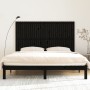 Wandbett-Kopfteil aus massivem schwarzem Kiefernholz, 185 x 3 x 110 cm von vidaXL, Kopf- und Fußteile - Ref: Foro24-824967, P...