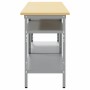 Conjunto de banco de trabajo 2 pcs Gris 200 x 55 x 85 cm Acero