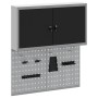 Juego de Gabinete de Herramientas y Tablón 3 pcs Negro