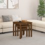 Stapeltische 3 Stück massives Kiefernholz honigbraun von vidaXL, Seitentische - Ref: Foro24-824976, Preis: 68,22 €, Rabatt: %