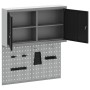 Juego de Gabinete de Herramientas y Tablón 3 pcs Negro