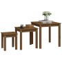 Stapeltische 3 Stück massives Kiefernholz honigbraun von vidaXL, Seitentische - Ref: Foro24-824976, Preis: 68,22 €, Rabatt: %