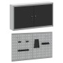Juego de Gabinete de Herramientas y Tablón 3 pcs Negro