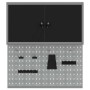 Juego de Gabinete de Herramientas y Tablón 3 pcs Negro