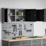 Juego de Gabinete de Herramientas y Tablón 5 pcs Negro