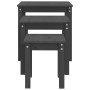 Stackable tables 3 pieces solid gray pine wood by vidaXL, Side tables - Ref: Foro24-824975, Price: 75,85 €, Discount: %