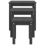 Stackable tables 3 pieces solid gray pine wood by vidaXL, Side tables - Ref: Foro24-824975, Price: 75,01 €, Discount: %