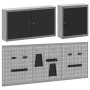 Juego de Gabinete de Herramientas y Tablón 5 pcs Negro