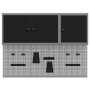 Juego de Gabinete de Herramientas y Tablón 5 pcs Negro