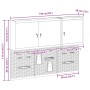 Juego de Gabinete de Herramientas y Tablón 5 pcs Negro