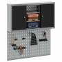 Juego de Gabinete de Herramientas y Tablón 3 pcs Negro