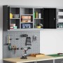 Juego de Gabinete de Herramientas y Tablón 3 pcs Negro