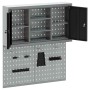 Juego de Gabinete de Herramientas y Tablón 3 pcs Negro