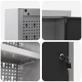 Juego de Gabinete de Herramientas y Tablón 3 pcs Negro