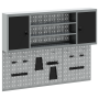 Juego de Gabinete de Herramientas y Tablón 6 pcs Negro