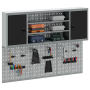 Juego de Gabinete de Herramientas y Tablón 6 pcs Negro