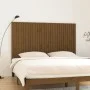 Cabecero cama pared madera maciza pino marrón miel 185x3x110 cm de vidaXL, Cabeceros y pies de cama - Ref: Foro24-824966, Pre...