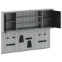 Juego de Gabinete de Herramientas y Tablón 6 pcs Negro