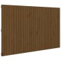 Wandbett-Kopfteil aus massivem Kiefernholz, honigbraun, 185 x 3 x 110 cm von vidaXL, Kopf- und Fußteile - Ref: Foro24-824966,...
