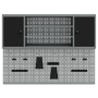Juego de Gabinete de Herramientas y Tablón 6 pcs Negro