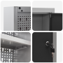 Juego de Gabinete de Herramientas y Tablón 6 pcs Negro