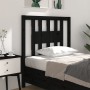 Solid pine wood headboard in black 81x4x100 cm by vidaXL, Headboards and footboards - Ref: Foro24-818649, Price: 23,23 €, Dis...