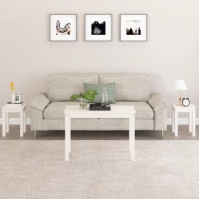 Mesas apilables 3 piezas madera maciza de pino blanco de vidaXL, Mesas auxiliares - Ref: Foro24-824979, Precio: 76,16 €, Desc...