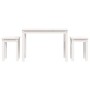 Stackable tables 3 pieces solid white pine wood by vidaXL, Side tables - Ref: Foro24-824979, Price: 76,16 €, Discount: %