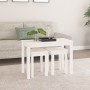 Stackable tables 3 pieces solid white pine wood by vidaXL, Side tables - Ref: Foro24-824979, Price: 76,16 €, Discount: %