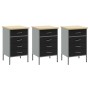 Banco de trabajo con cajón 8 pcs Negro 150 x 55 x 200 cm Acero