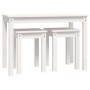 Stackable tables 3 pieces solid white pine wood by vidaXL, Side tables - Ref: Foro24-824979, Price: 76,16 €, Discount: %