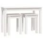 Stackable tables 3 pieces solid white pine wood by vidaXL, Side tables - Ref: Foro24-824979, Price: 75,21 €, Discount: %