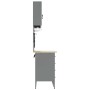 Banco de trabajo con cajón 8 pcs Negro 150 x 55 x 200 cm Acero