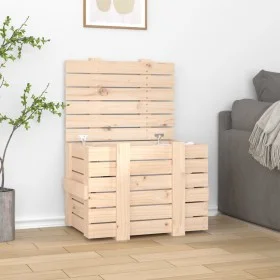 Solid pine wood storage box 58x40.5x42 cm by vidaXL, Storage baskets - Ref: Foro24-824993, Price: 72,54 €, Discount: %