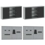Conjunto de banco de trabajo 8 pcs Gris 200 x 55 x 200 cm Acero