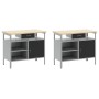 Conjunto de banco de trabajo 8 pcs Gris 200 x 55 x 200 cm Acero