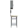 Conjunto de banco de trabajo 8 pcs Gris 200 x 55 x 200 cm Acero