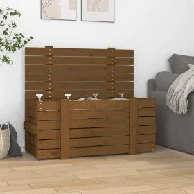 Honey brown solid pine wood storage box 91x40.5x42 cm by vidaXL, Storage baskets - Ref: Foro24-825001, Price: 76,56 €, Discou...