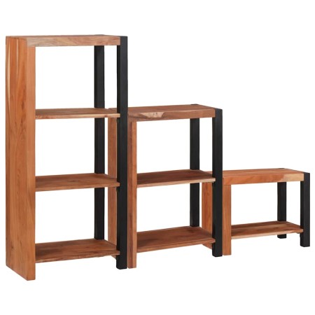 Estante de libros 3 pcs Marrón 50 x 30 x 110 cm