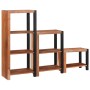 Estante de libros 3 pcs Marrón 50 x 30 x 110 cm