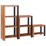 Estante de libros 3 pcs Marrón 50 x 30 x 110 cm