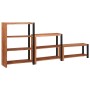 Estante de libros 3 pcs Marrón 80 x 30 x 110 cm