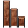 Estante de libros 3 pcs Marrón 80 x 30 x 110 cm
